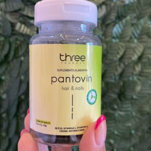 Vitamina em cápsulas para fortalecimento de unhas e cabelo, combate a queda 60 capsulas